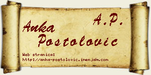 Anka Postolović vizit kartica